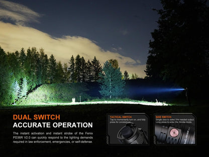 Fenix PD36R V2.0 Rechargeable Tactical Flashlight ** Canadian Edition