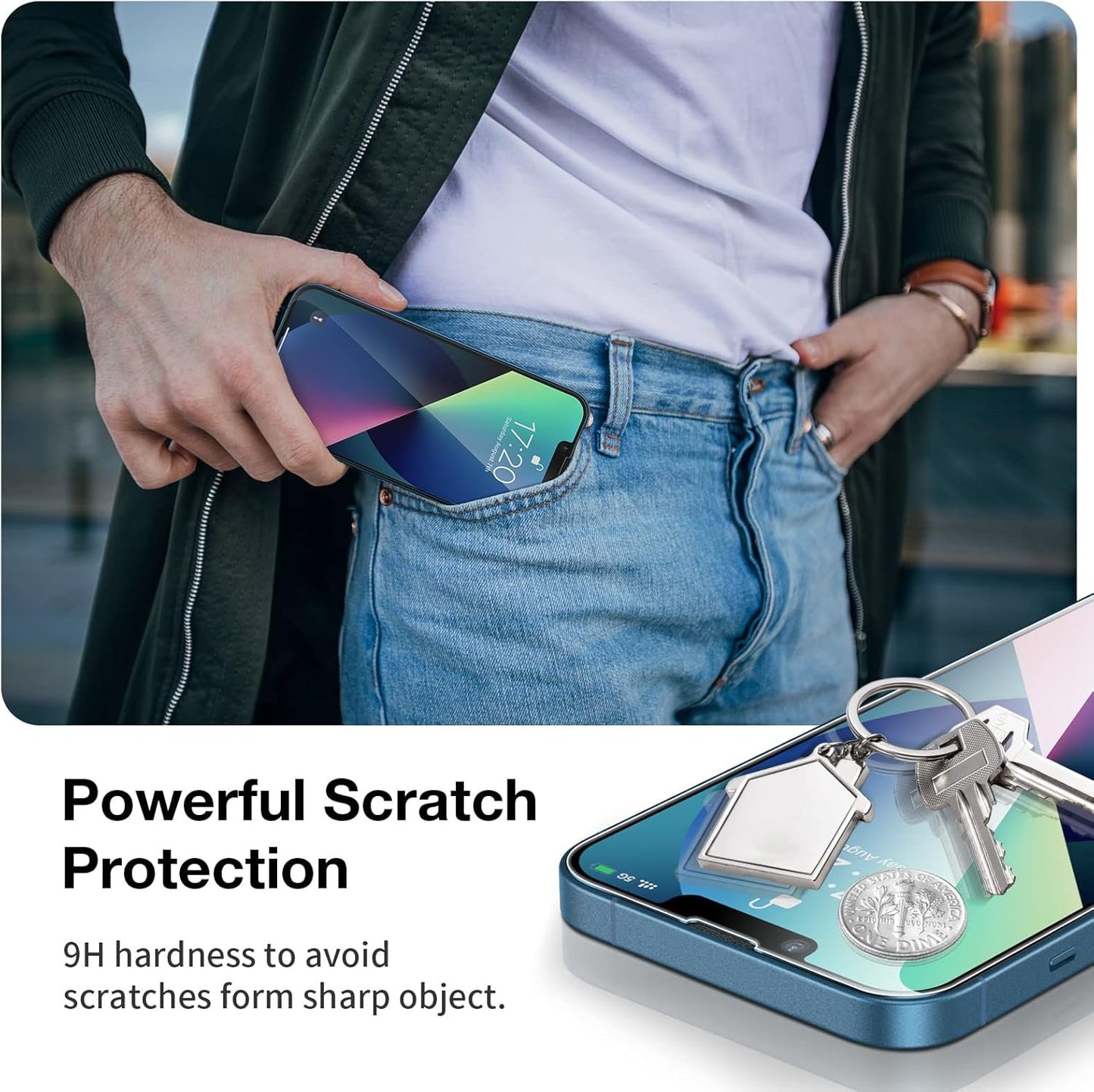 EGV 3 Pack Screen Protector for iPhone 13/ iPhone 14/ iPhone 13 Pro/iPhone 16Se 6.1 inch, Tempered Glass HD Screen, Scratch Resistant Film, Easy Installation