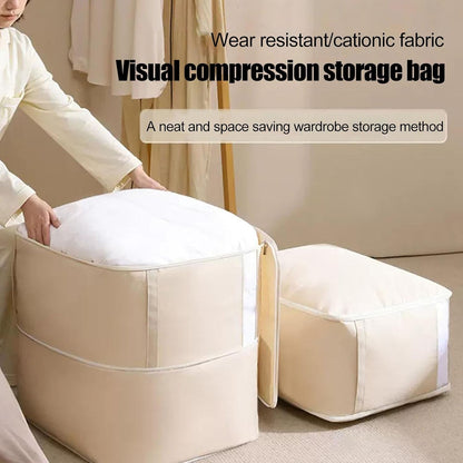 Travel Packing Cubes - Foldable Luggage Storage Bags, Zippered Organizers | High Capacity Compression Bags, Suitcase Trip with Window, Versatile Business Travel for Luggage Organization