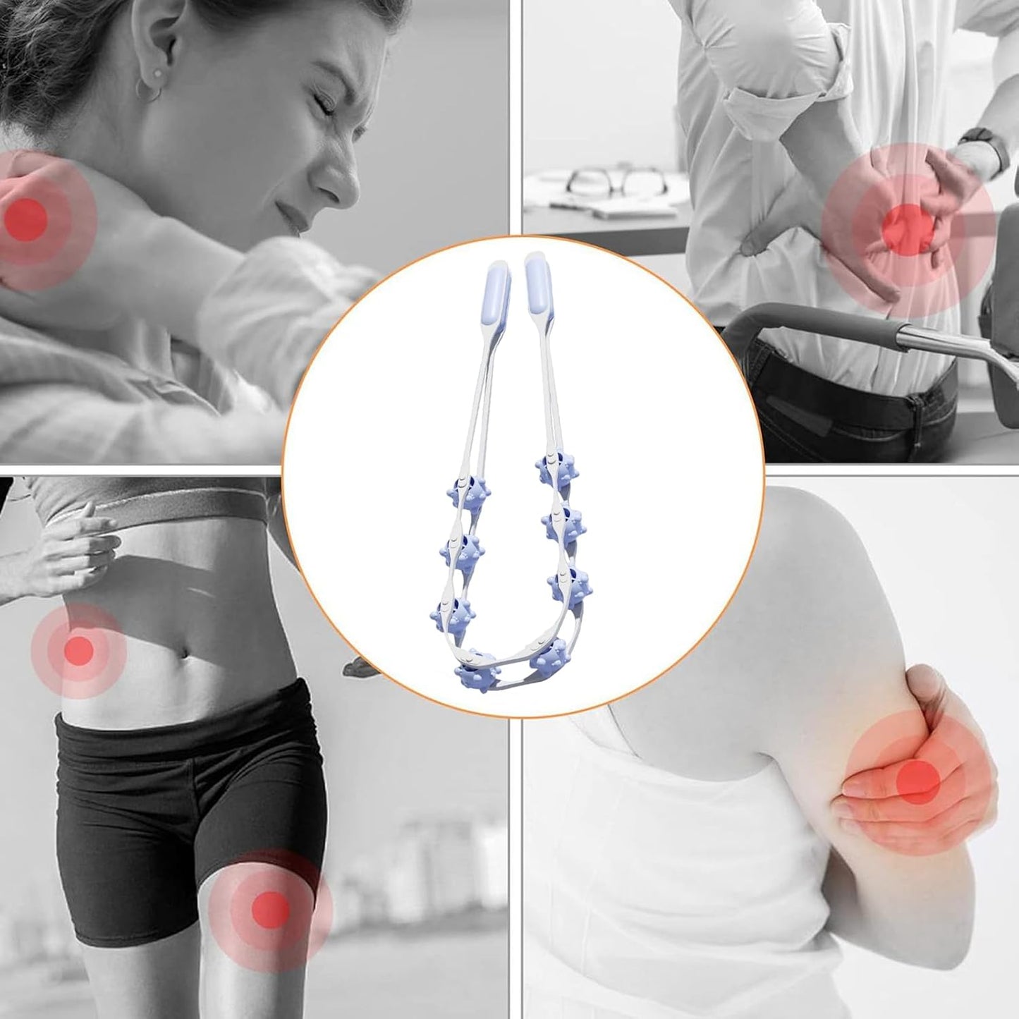 Strumento per Massaggio Anticellulite | Massaggiatore Manuale Portatile per Cellulite - Attrezzatura e Fitness per Addominali, Gambe, Braccia, Vita, Collo, Piedi e Muscoli