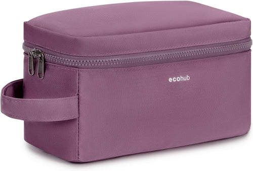 ECOHUB Travel Toiletry Bag for Men, Large Dopp Kit, Water Resistant Shaving Bag, Wet and Dry Separation Toiletry Bag, Portable Toiletry Organizer Bag for Toiletries Cosmetics Accessories Gifts, Pink