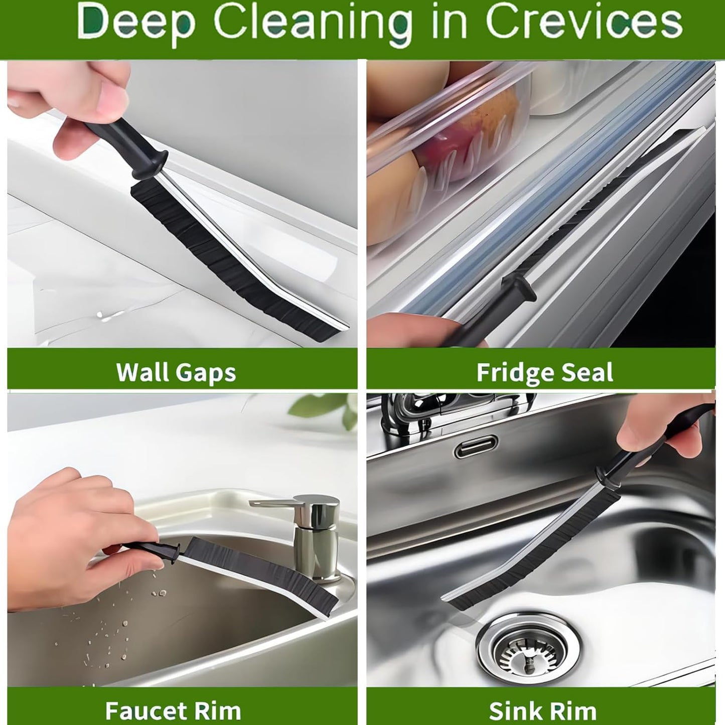 BEANPRECOY 8PcsCrevice Cleaning Brushes Hard Bristle Scrub Brush Set for Toilet Bathroom & Kitchen Grout Brush with Durable Handle for Groove Corner and Tile Cleaning Home Essentials Cleaning Supplies