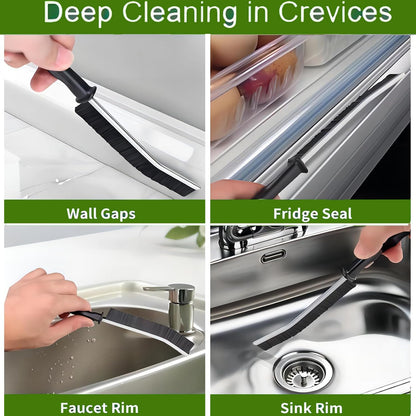 BEANPRECOY 8PcsCrevice Cleaning Brushes Hard Bristle Scrub Brush Set for Toilet Bathroom & Kitchen Grout Brush with Durable Handle for Groove Corner and Tile Cleaning Home Essentials Cleaning Supplies