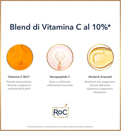 RoC - Multi Correxion Revive + Glow Cream Gel Vitamin C - Anti Wrinkle and Aging - Firming Moisturizing Cream - 50 ml
