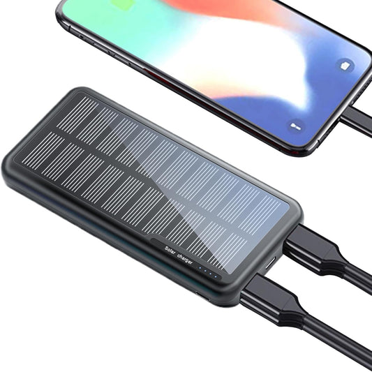 Portable Charger - Solar Smartphone Charger 10000mAh | Slim Charging Bank for Camping Travel Beach Car Outdoor Fishing Festival Hiking Flight