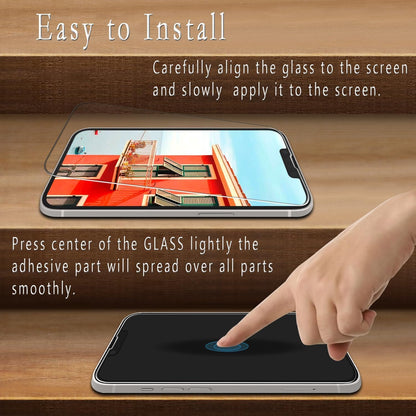 [2 Pack] HPTech Screen Protector for iPhone 13/13 Pro 6.1-Inch Tempered Glass, Anti-Scratch, Bubble Free