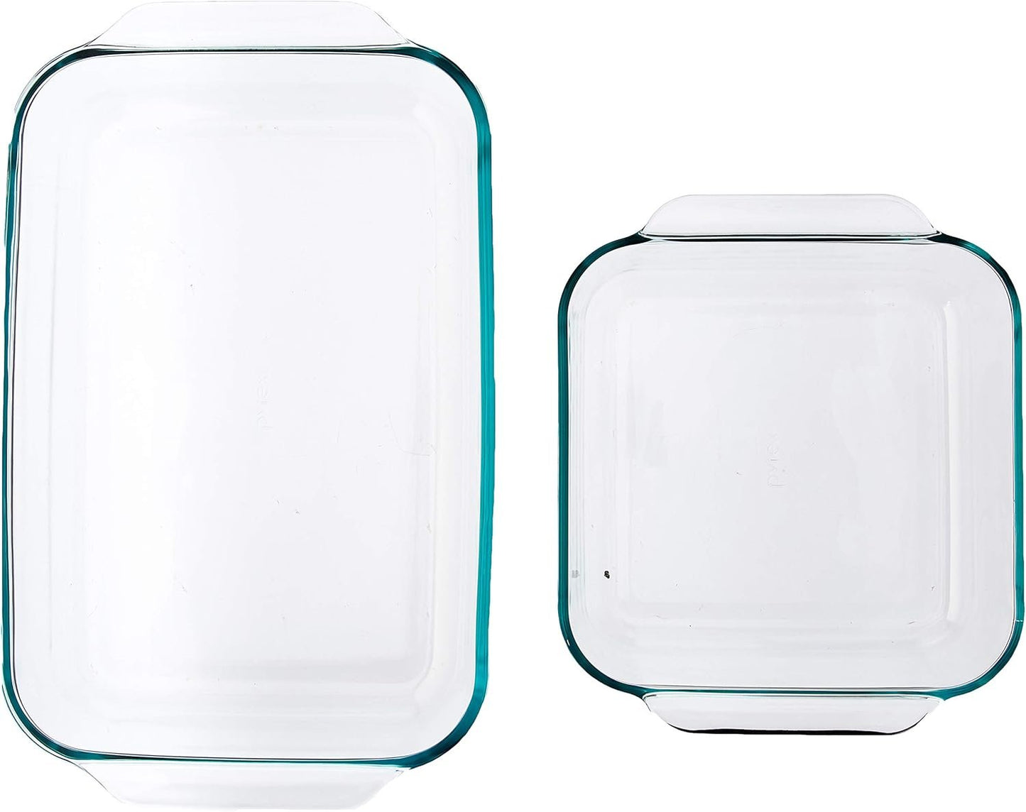 Pyrex 2Piece Basics Value Pack1-Basics 8"/2 dish1-Basics 3 Quart Oblong Bake Dish, 2.2, Clear