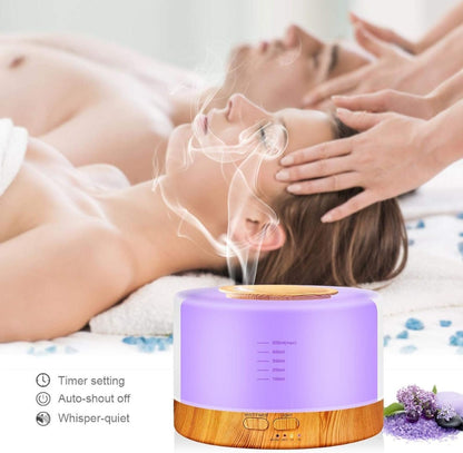 500Ml Essential Oil Diffuser Remote Control Aroma Mist Ultrasonic Air Humidifier 4 Timer Settings Led Night Light