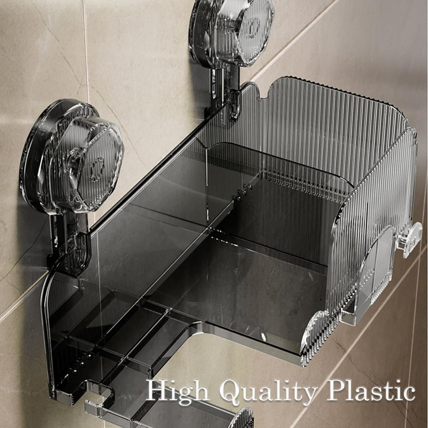 Hair Dryer Holder, Suction Hairdryer Holder Station Wall Mounted Hair Dryer Rack Without Drilling, Suction Cup Hair Dryer Stand Hair Styling Care Tool Organizer for Hair Dryer and Sundries Storage