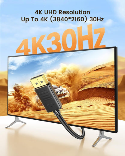 DisplayPort to HDMI Adapter, GOOOA Display Port DP to HDMI Adapter Cable Male to Female Port Connector 1080P for Computer, Desktop, Laptop, PC, Monitor, Projector, HDTV