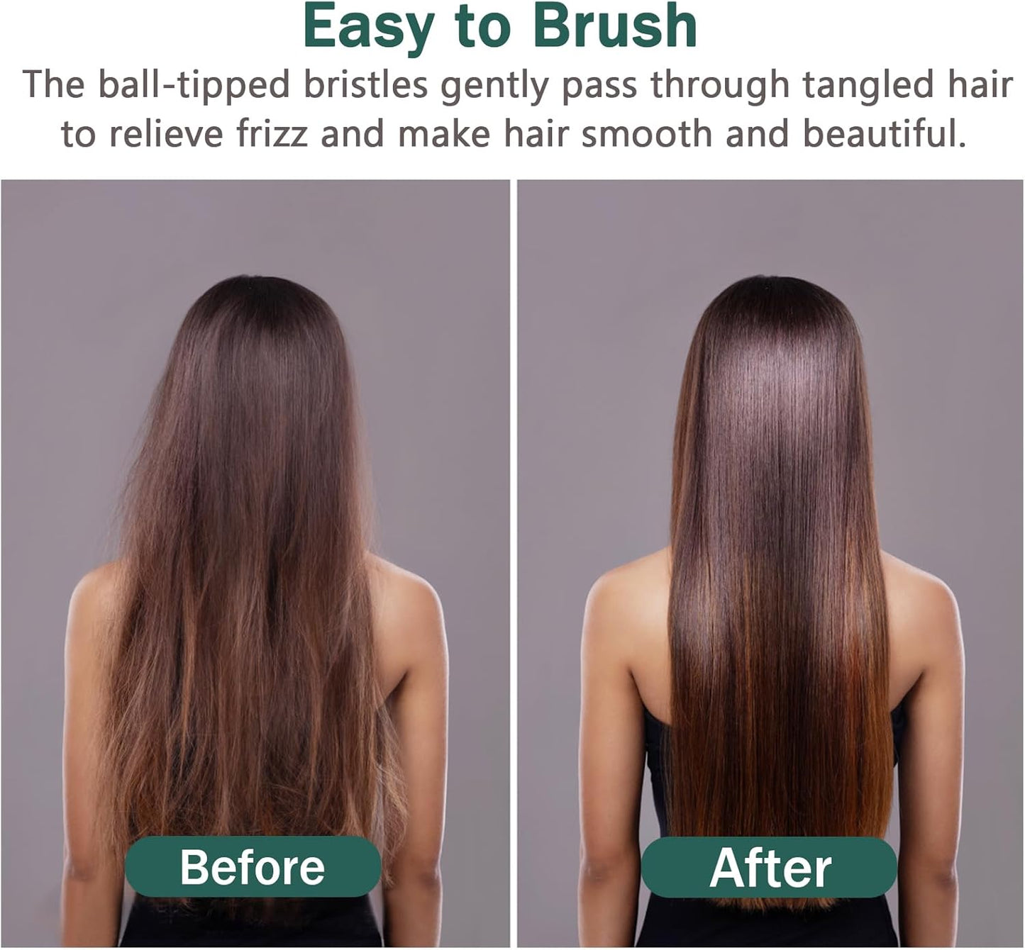 Hair Brush Set for Women Antistatic Massage Oval Air Cushion Hair Brush Round Detangling Hair Brush with Long Handle for Wet and Dry Men