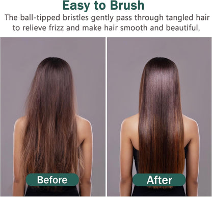 Hair Brush Set for Women Antistatic Massage Oval Air Cushion Hair Brush Round Detangling Hair Brush with Long Handle for Wet and Dry Men