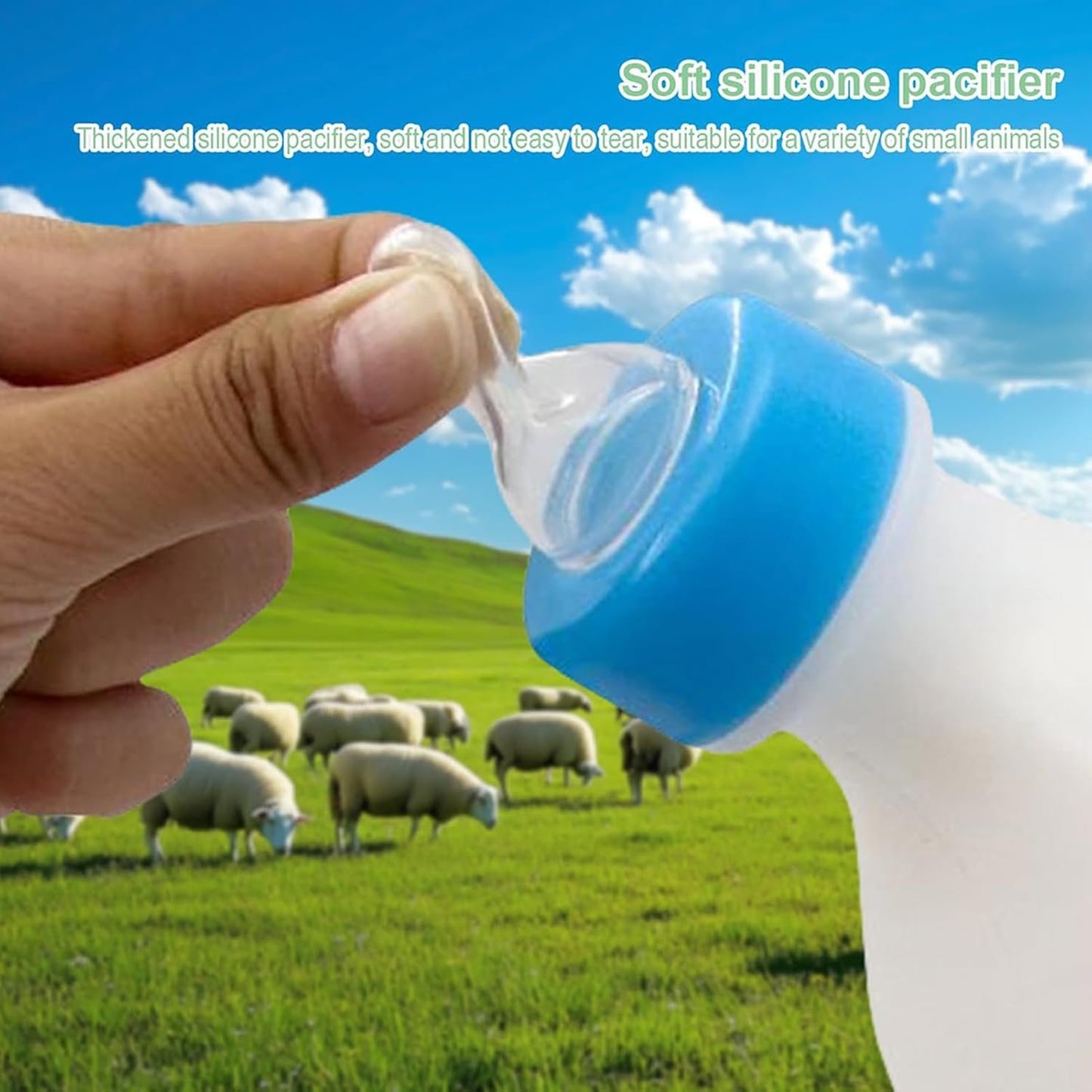 Lamb Feeding Bottle - Lamb Feeding Milk Bottle with Measurements - Large Capacity Kid Goat Drinking Feeder Animal Milk Nipple for Miniature Horse Farm Calves