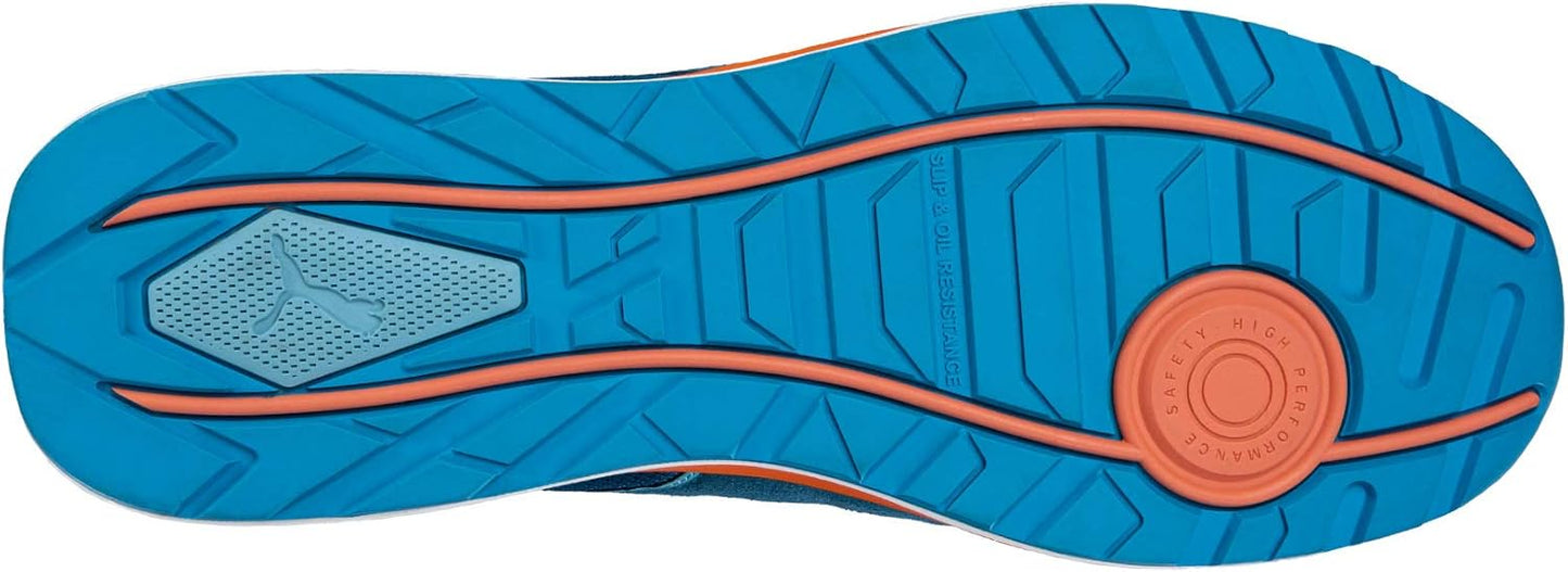 PUMA Safety Frontside Low S1P ESD HRO SRC Safety Shoes, Fiberglass Hood, Anti-Slip, Heat Resistant, Metal-Free, Mens