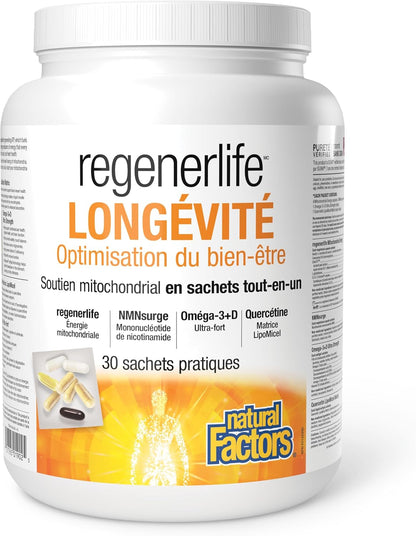 Natural Factors Regenerlife Longevity Wellness Optimization,