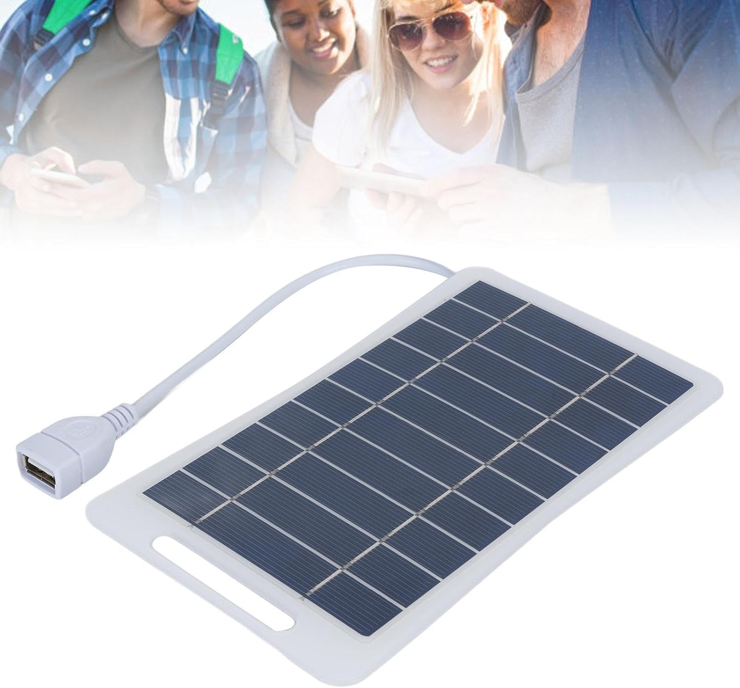 Portable Solar Panel, 9x16.5cm USB Solar Panel Charger for Smartphones Tablets Cameras, Small Solar Charger for Camping Outdoor Backpacking