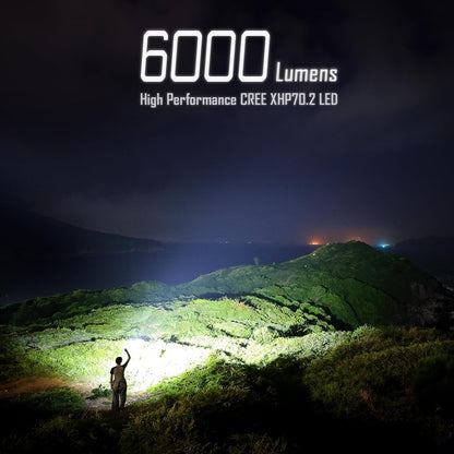 IMALENT BL70 EDC 6000 Lumens Rechargeable Torch, Small Pocket Size Mini Red Light Travel LED Flashlight Waterproof, Lightweight Tactical Torch for Camping, Fishing, Hiking
