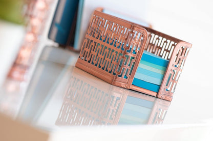 5 Piece Rose Gold Desk Organizer - Office Accessories, Modern Chic Dorm Desk Supply Set, Desk Accessories