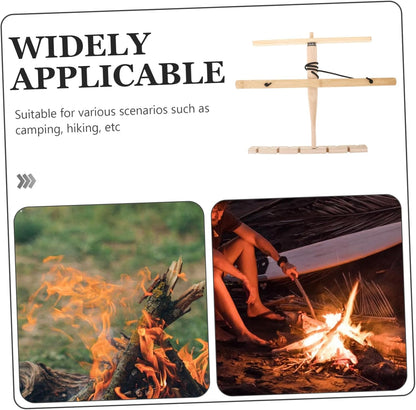 Toddmomy 1 Set Outdoor Survival Tool Wooden Fire Drill Kit for Camping Hiking Learning Skills Portable Lightweight for