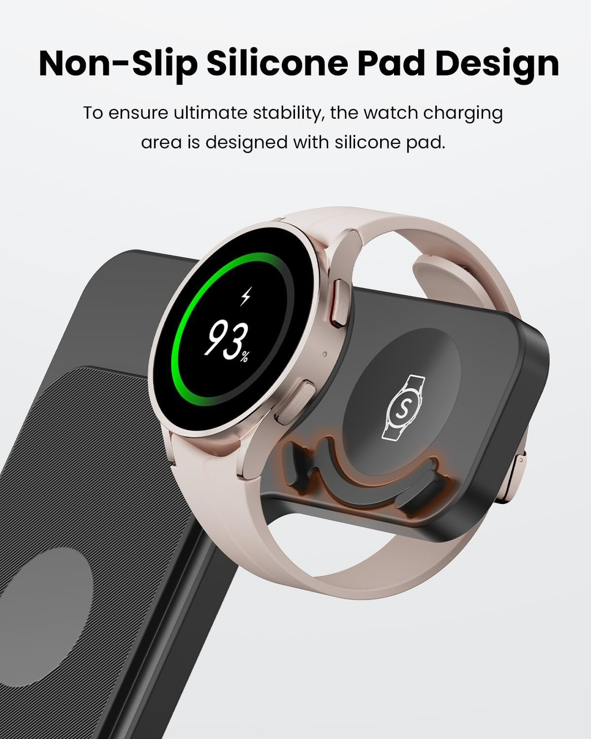 GEEKERA Wireless Charger for Samsung, 3 in 1 Foldable Wireless Charging Station for Samsung Galaxy S24 Ultra Plus S23 S22 S21 S20, Z Flip/Fold 5 4 3, Watch 6 5 4 3 Active, Buds 2 Pro/Live, Android