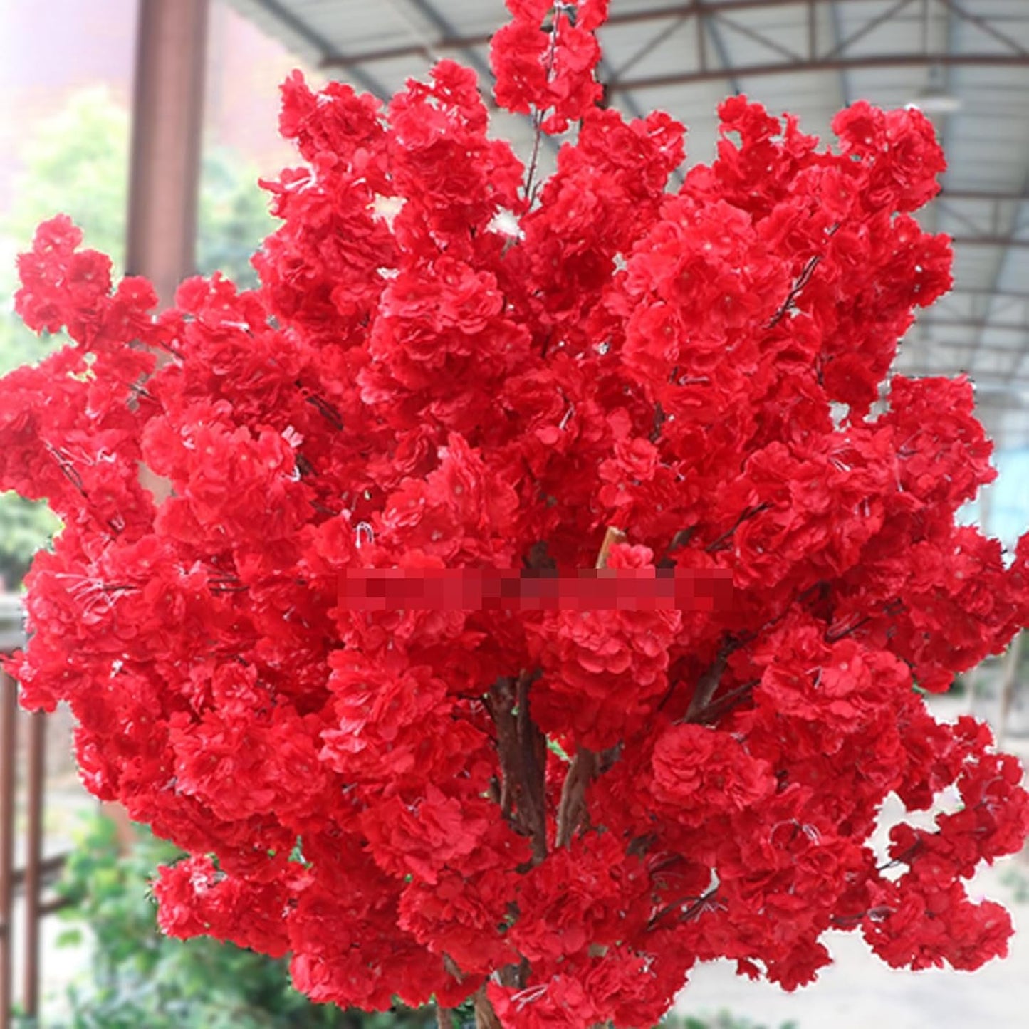 Large Plant Encryption Simulation Tree Peach Blossom Tree Wishing Tree Artificial Cherry Tree Landscape Tree Landscaping Decorative Fake Tree 2.3x2m/7.5x6.6ft