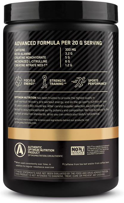 OPTIMUM NUTRITION Gold Standard Pre Advanced, Berry Blast, 400g, 20 Servings