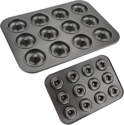 2 Pack Donut Pan,Non-Stick Donut Pan,for Oven Microwave Freezer Safe