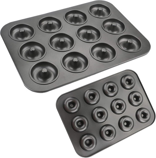 2 Pack Donut Pan,Non-Stick Donut Pan,for Oven Microwave Freezer Safe