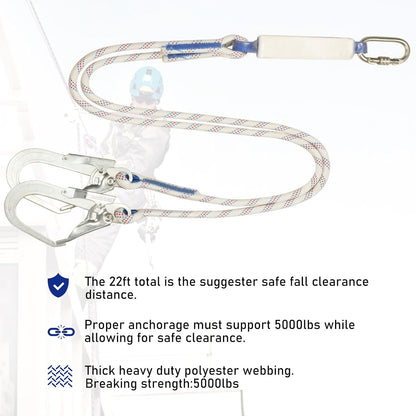 Full Body Safety Harness Tool Fall Protection Harness with D-Rings and Updated Comfortable Waist Pad Safety Harness Fall Protection Kit Universal Personal Protective Equipment ANSI/ASSE OSHA/ANSI