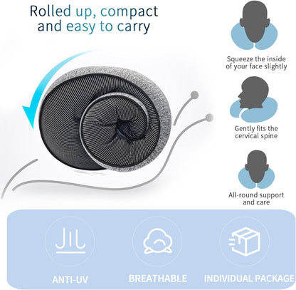 Flyhugz Travel Pillow, Flyhugz Neck Pillow, Wander Plus Travel Pillow, Flyhugs Neck Travel Pillow, Memory Foam Travel Pillow (Dark Gray)