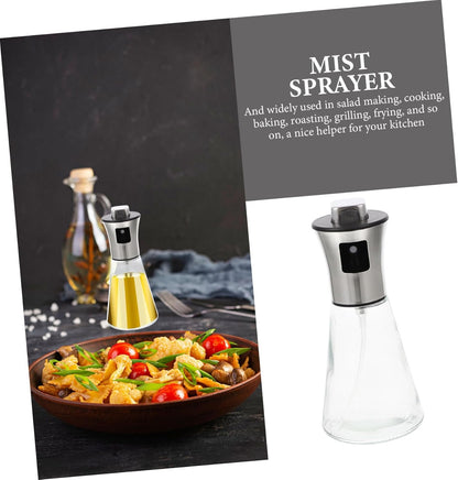 CONGARTENO Stainless Steel Oil Sprayer Bottle Food Grade Spray Bottle for Oil Soy Sauce Vinegar Ergonomic