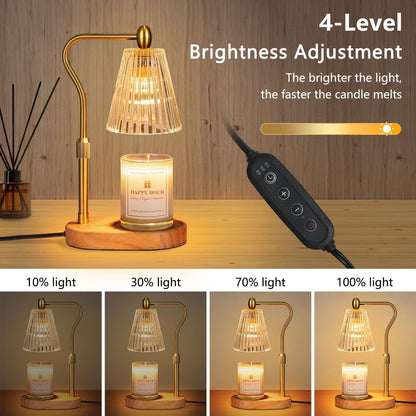 Imenlox Candle Warmer Lamp, with Timer and Dimmer, Adjustable Height, Birthday Gifts for Women Mom, Wax Melt Warmer for Scented Jar Candles, Home Decor
