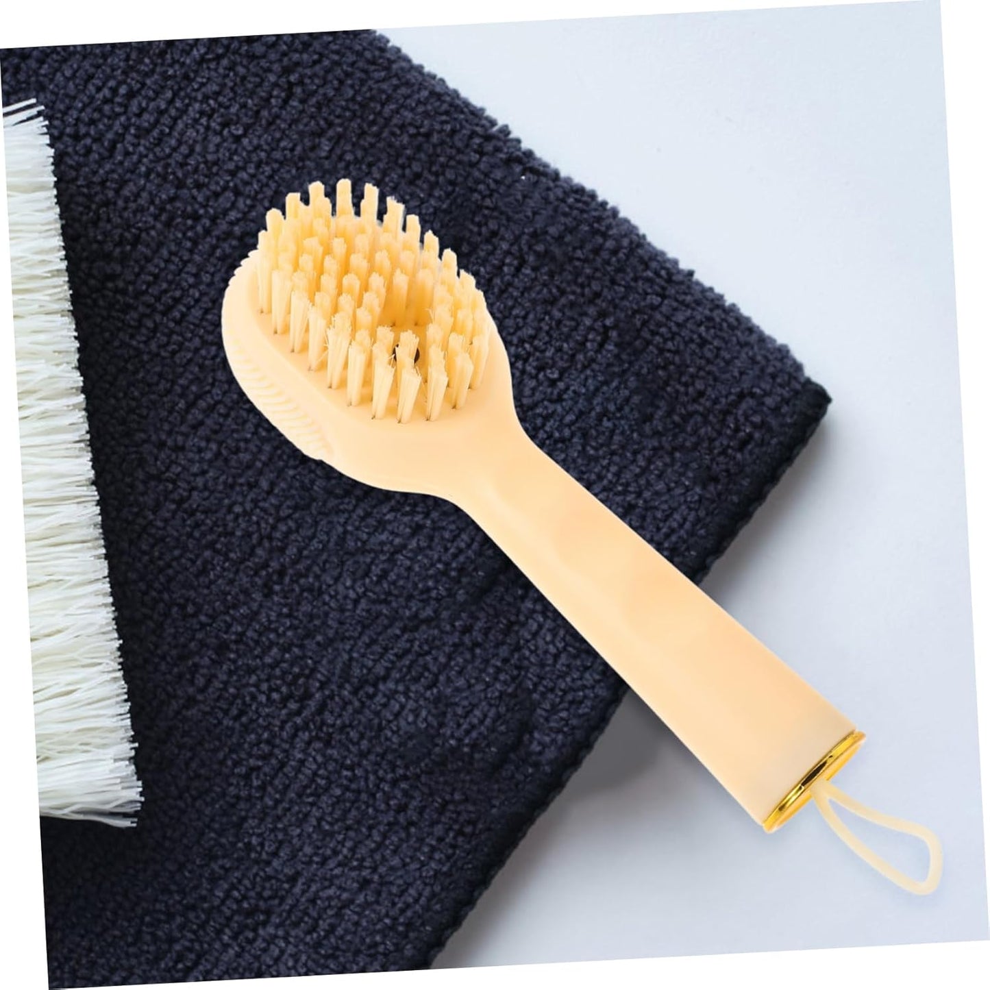 OATIPHO Versatile Shoe Cleaning Brush with Liquid Holder Dry Wet Cleaning Safe for Shoes Clothes Space-Saving Home Cleaning Essential