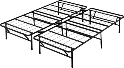 Zinus Smartbase King Bed Base Frame Foldable Premium Metal Heavy Duty Steel - Folding Bed Platform Mattress Foundation with Under Bed Storage