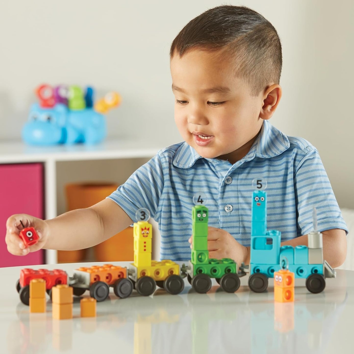 hand2mind Numberblocks Express Train MathLink Cubes Activity Set