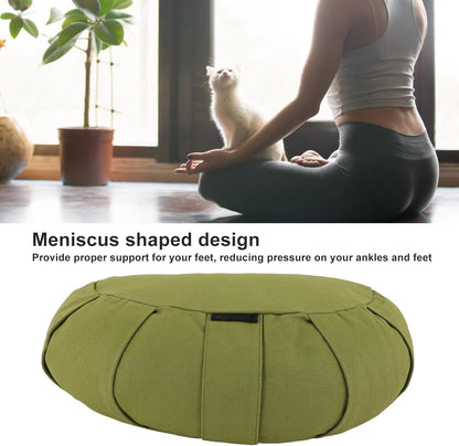 gernie Meditation Cushion, 41 x 24 x 12cm Buckwheat Hulls Filled Cotton Cloth, Multiple Sitting Options for Yoga, Meditation, Floor, Sofa, Window Seat