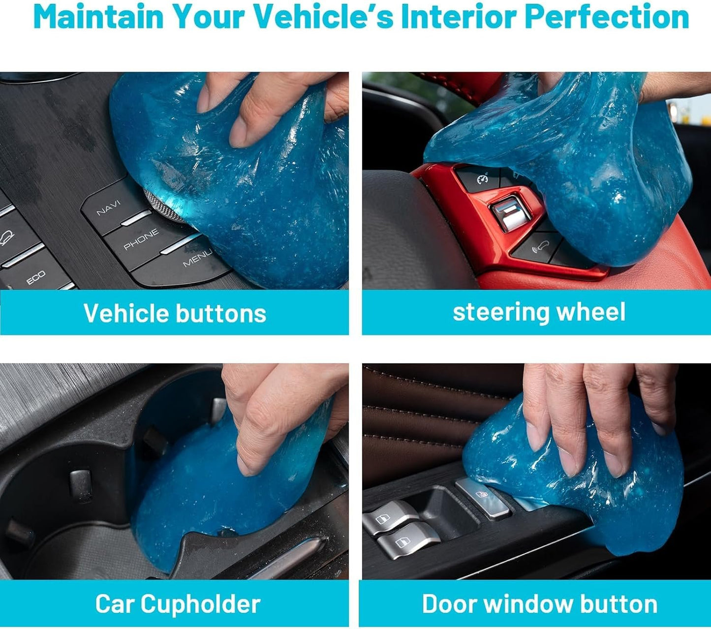 Car Cleaning Gel for Car Detailing Cleaning Car Cleaning Putty Universal Car Cleaning Tools Car Slime Cleaner Dust Cleaning Gel Car Accessories Keyboard Cleaner Supplies