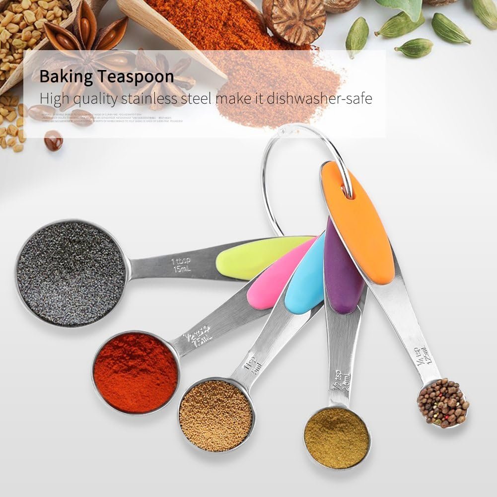Set di Misurini E Cucchiai da 10 Pezzi in Acciaio Inossidabile, Cucchiaino da Cucina Per Utensili da Cucina, Gadget da Cucina Per Cucinare al Forno