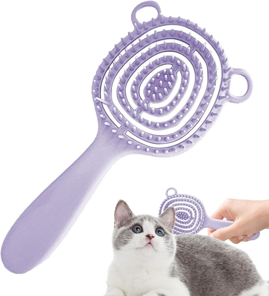 Floating Hair Remover, Ergonomic Pet Brush, Pet Grooming Supplies, Soft Bristle Pet Comb, Pet Care Grooming Tool, Easy Clean Pet Brush, Grooming Brush for Long Hair, Pet Hygiene Accessories