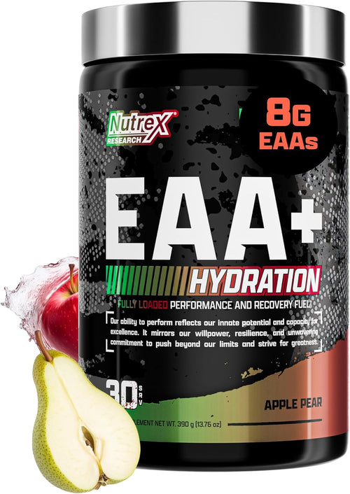 Nutrex Research EAA + Hydration Essential Amino Acids Supplement, Apple Pear 390 grams