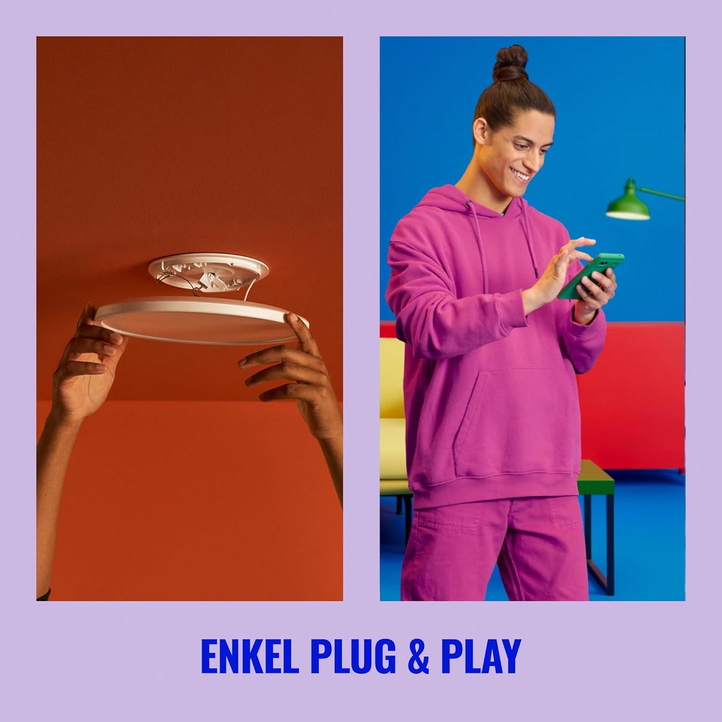 WiZ Smart SuperSlim WiFi Ceiling Light, White Cold White Dimmable Light, 16 W, Black, SpaceSense Technology, Voice Control (Alexa, Apple HomeKit, Google Home)