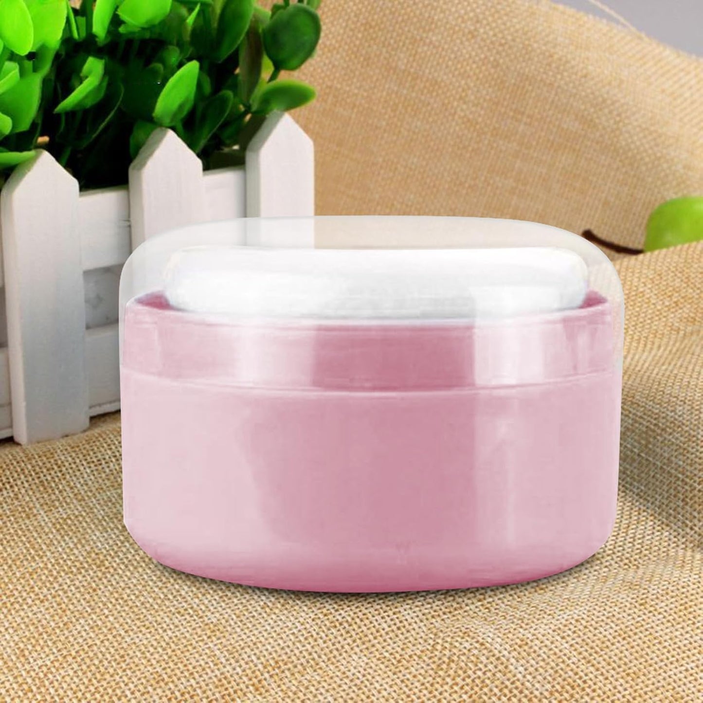 Contenitore in polvere, per bambini Talcum Storage Box with Puff, Dusting Holder for Bath and Loose Powders, Portable Cosmetic Case, Perfect for Travel, Nursery, & Daily Grooming Use