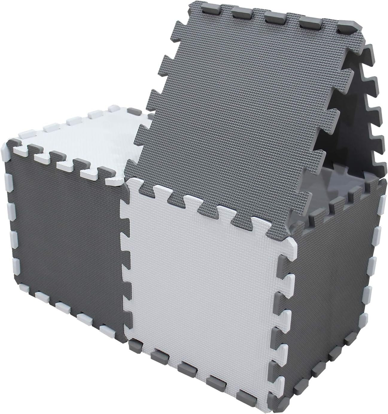 meiqicool 18 Foam Mats Toy Ideal Gift,Colorful Tiles Multi Use,Create & Build A Safe Play Area Interlocking Puzzle eva Non-Toxic Floor for Children Toddler Infant Kids Baby Room & Yard Superyard 0112