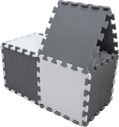 meiqicool 18 Foam Mats Toy Ideal Gift,Colorful Tiles Multi Use,Create & Build A Safe Play Area Interlocking Puzzle eva Non-Toxic Floor for Children Toddler Infant Kids Baby Room & Yard Superyard 0112