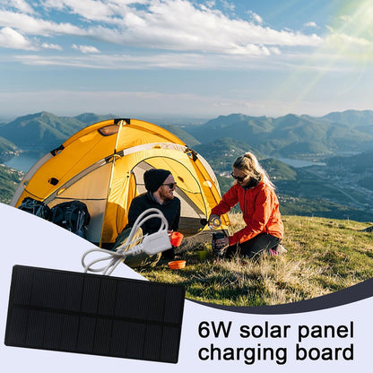 Solar Poweer Bank – 6w Waterproof External Charger | Portable Backup Battery Pack with Solar Panel for Camping Hiking Travel | Durablle USB Charging Station for Devices