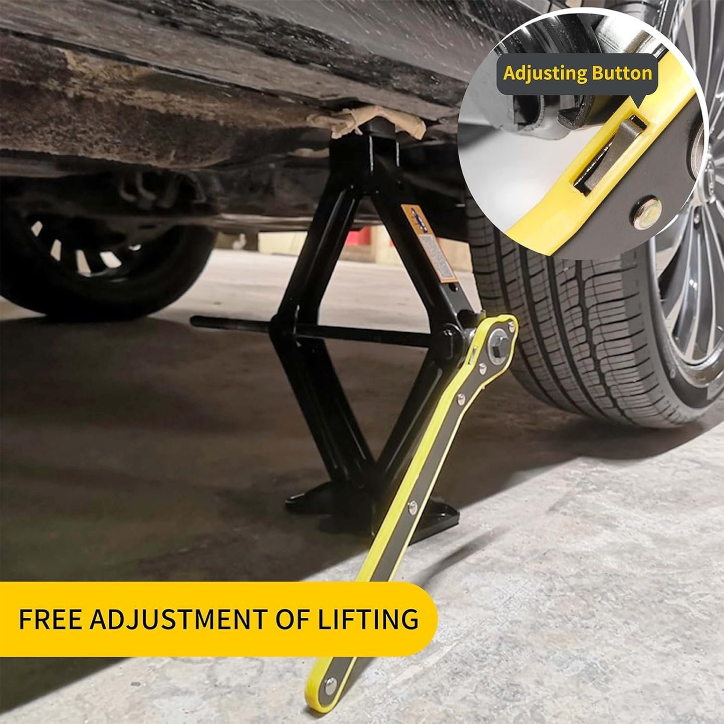 NUCHOICE 2 Ton Scissor Jack Tire Repair Kit – Heavy Duty Car Jack Set with Lug Wrench & Ratchet, Universal Emergency Tool Kit for Tire Changing – Fits Cars, SUVs, MPVs (4409 lbs Capacity)