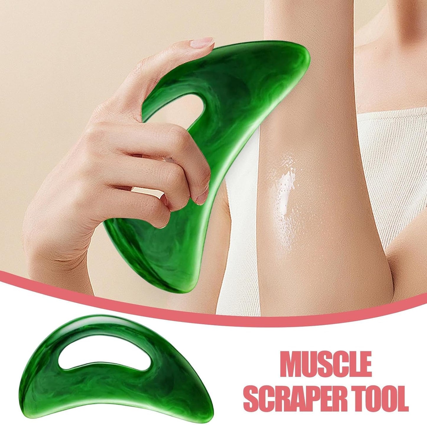 Body Massage Tool, Resin Handheld Muscle Scraper, Portable Physical Massage Tools for Body Enhanced Recovery Discomfort Relief