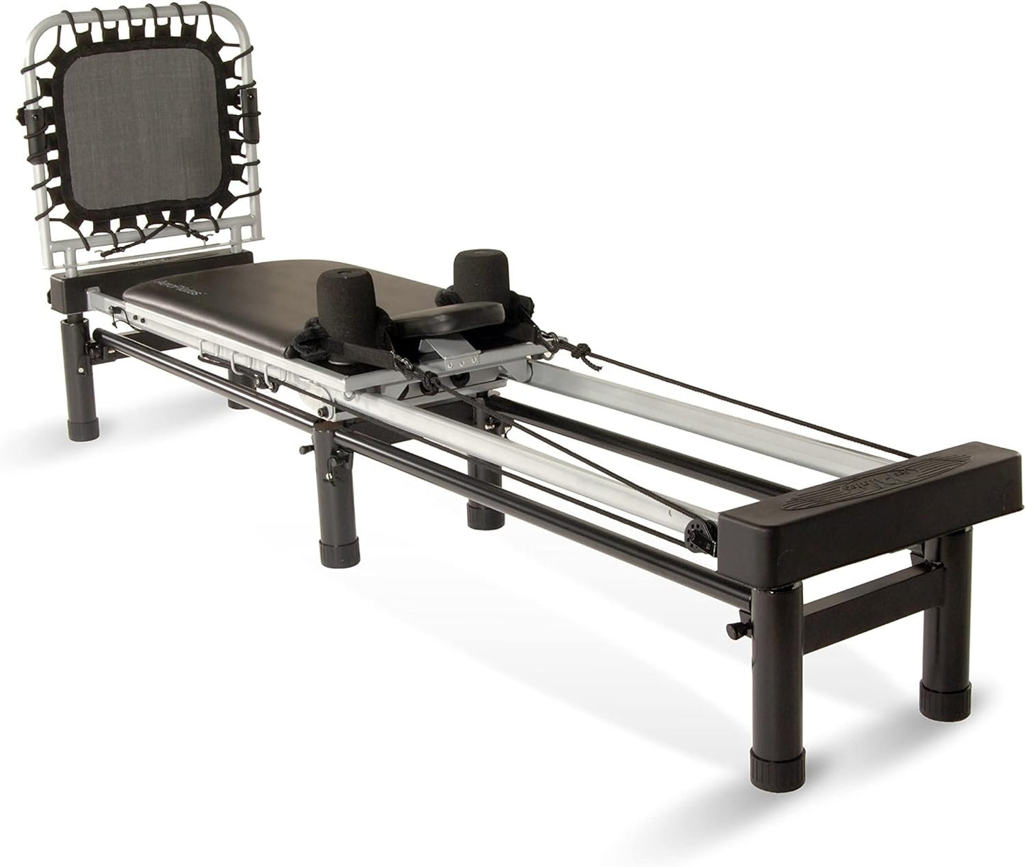 Stamina Products AeroPilates Reformer 651 Whole Body Resistance Pilates Workout Board Machine for Home Gym w/ 10 Inch Stand & Foldable Frame w/ Wheels