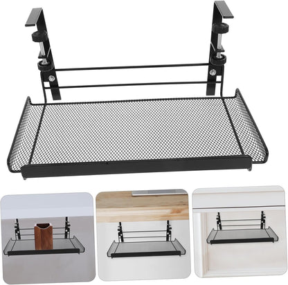 SHINEOFI Office Under Shelf Storage Basket Organizer Wire Under Desk Storage for Files and Stationery for Office and Home Workspace Organization
