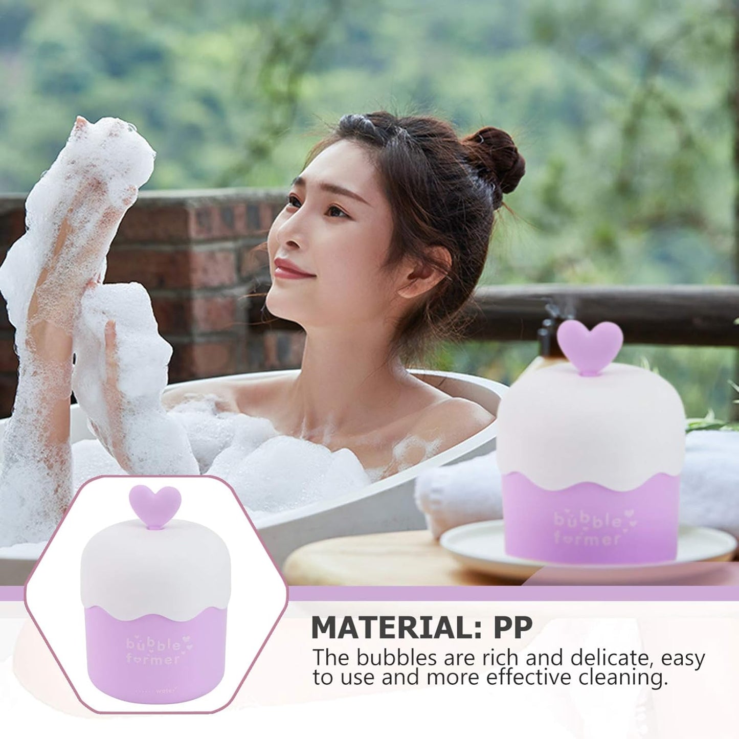 DOITOOL 1pc Facial Cleanser Bubbler Foaming Cup Portable Bubble Whipped Bottle for Travel Easy to Use Cleanser Foam Device Durable Material Present for Women